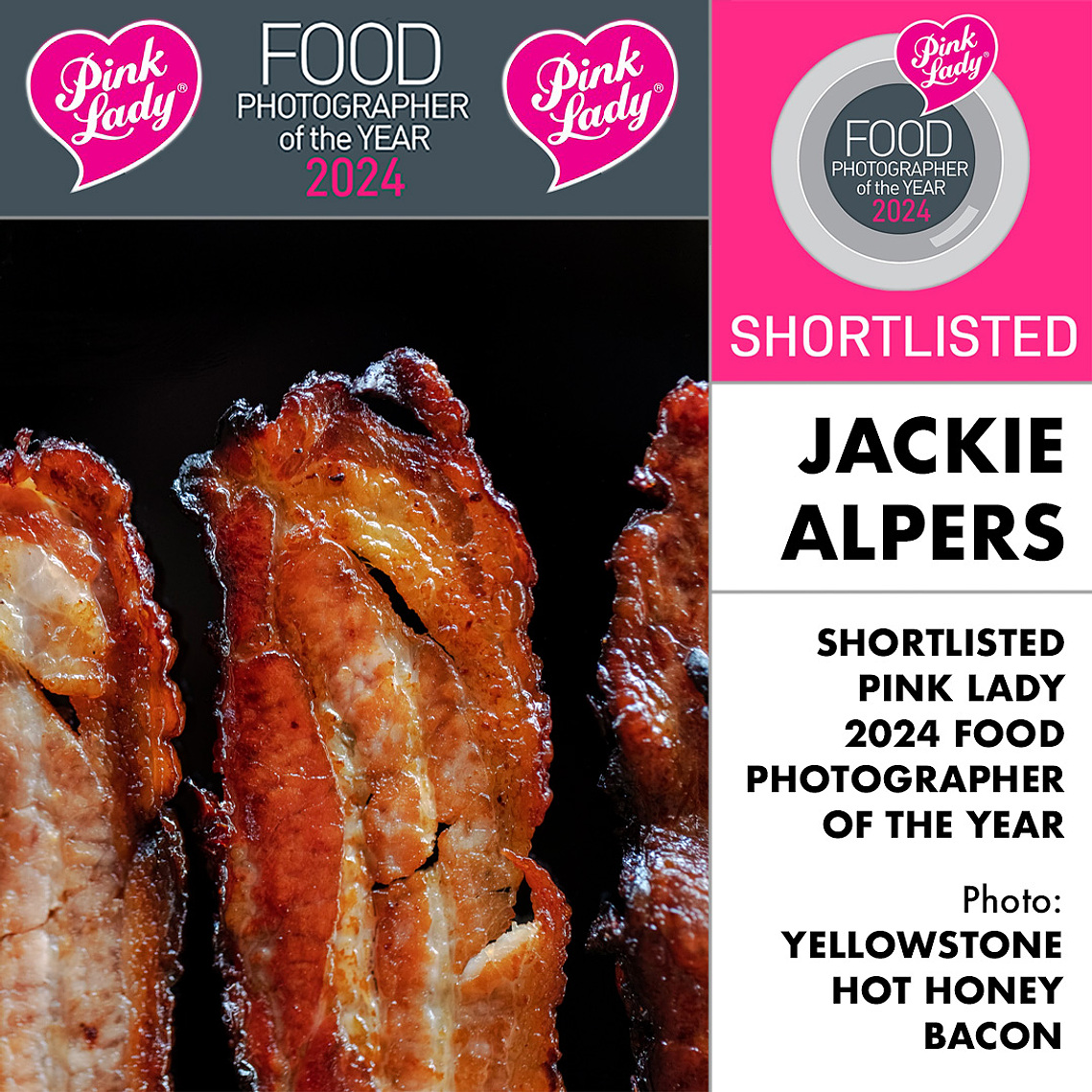 Food photograph from The Unofficial Yellowstone Cookbook by Jackie Alpers: Pink Lady food photographer of the year shortlist for food portraiture. 