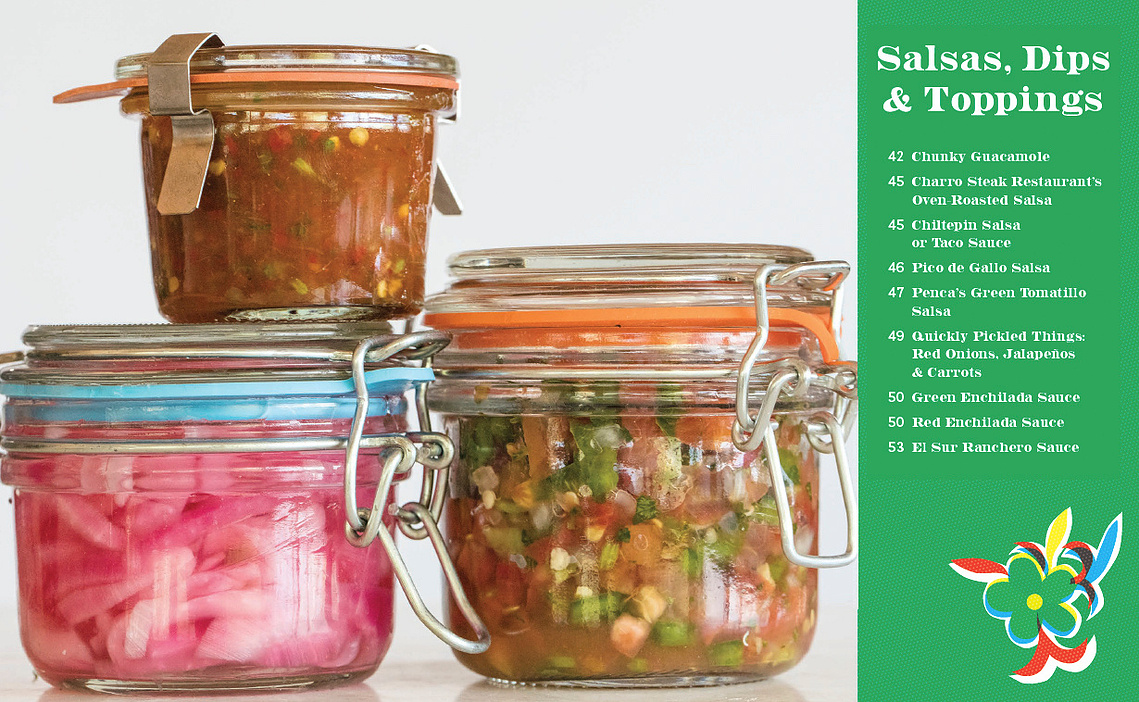 Taste of Tucson cookbook chapter opener: salsas, sips and toppings