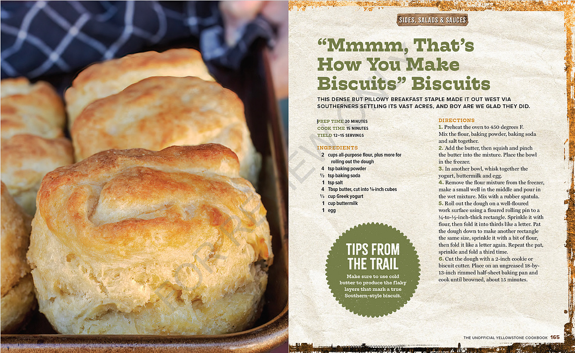 Yellowstone Biscuits Recipe from The Unofficial Yellowstone Cookbook by Jackie Alpers. Mmmm, that's how you make biscuits! 