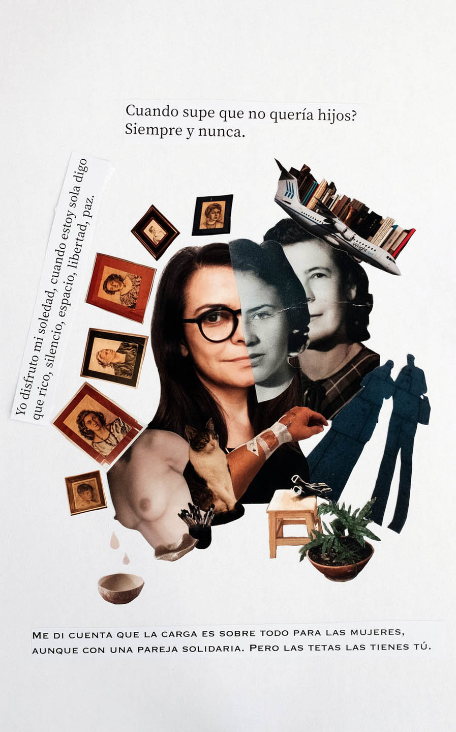No Mothers is a series of interviews with women who decide not to have children, physical collages of material taken from the women's social networks of familiar archives. Labasad Master, guided by Laia Abril.