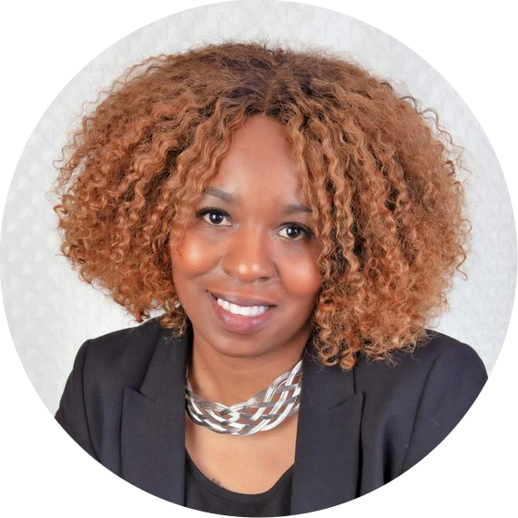 Antoinette Massiah With curly hair
