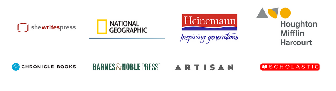 Alt text: List of publisher logos corresponding with previous text.