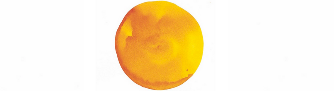Alt Text: An ochre -painted logo in the shape and color of the sun is centered and repeated in a series on a bright white background. 
