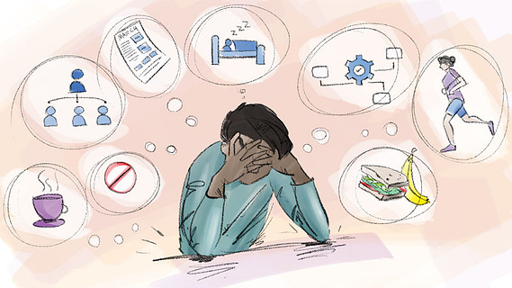 Digital Artwork of Overwhelmed Person with Diverse Thought Bubbles for GoDaddy
This illustration depicts an overwhelmed person with thought bubbles filled with various thoughts, created as digital artwork for GoDaddy.