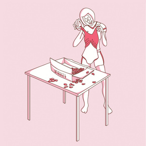 Vacation Vibes: Woman Unpacks a New Swimsuit, Getting Ready for Summer Fun 