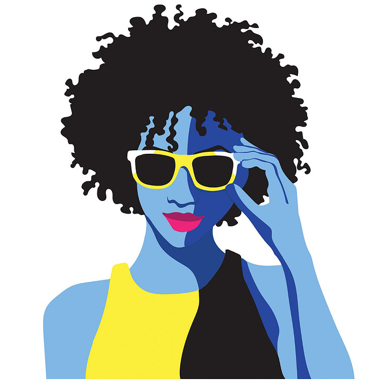 Contemporary Dual-Tone Portrait Illustration in a Pop Art Style, Enhanced with Vibrant Colors for a Bold and Dynamic Composition.