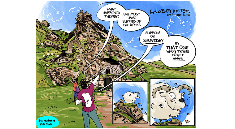 Publishing illustration services featuring comics, including 'Globetrotter' by Ainsley Ashby, a traveler's haven that takes readers on exciting journeys and explores diverse cultures through engaging storytelling.