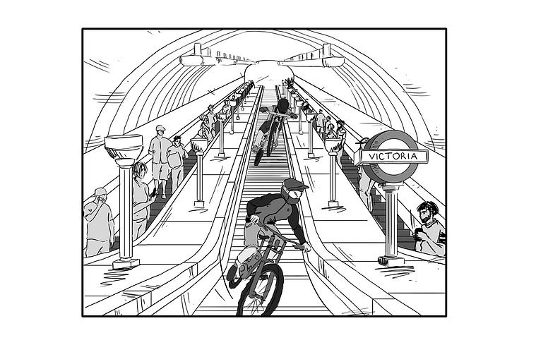 Entertainment, media, and comics illustration services specializing in experiential marketing concept renderings for corporate campaigns, tailored for both outdoor and indoor settings to create immersive brand experiences.