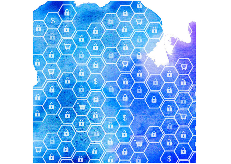 A vibrant watercolor and digital ink illustration, perfect for the GoDaddy blog. This lifestyle illustration captures the blue hues of technology and AI, ideal for editorial and creative projects.