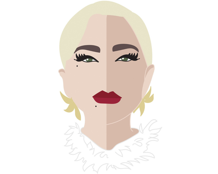 A contemporary vector portrait illustration of a powerful female celebrity. This minimalist design is perfect for entertainment, media, and branding, showcasing her iconic status and influence.