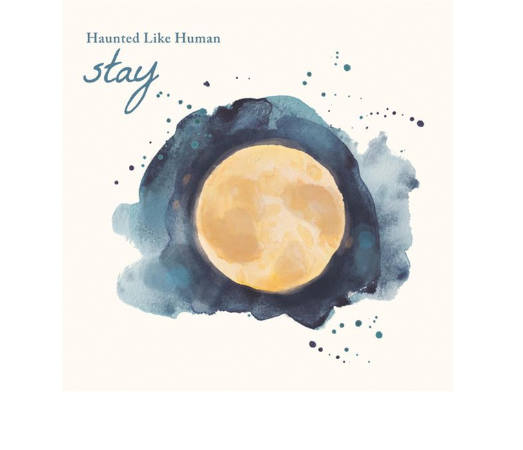 A captivating watercolor album cover featuring a moon with a creative splash, perfect for vinyl releases. This visually striking artwork is ideal for music promotion and entertainment media, showcasing creativity and artistic expression.
