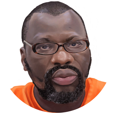 Realistic illustration of a Black prisoner wearing glasses, created for a Toronto Star story feature. This artwork enhances the Entertainment, Media, and Comics case studies page, showcasing impactful storytelling through illustration.
