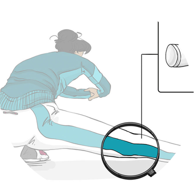 WIN laundry detergent case study: full-color illustration of a woman in a yoga pose with a close-up of fabric fibers, highlighting product effectiveness and active lifestyle appeal.