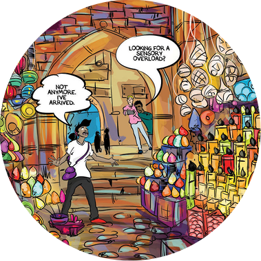 Explore the Globetrotter comic series in this illustration portfolio, featuring a dedicated link to browse a wide selection of comics categorized by country.