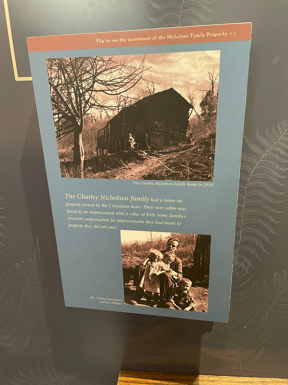 An example of a family who had to be relocated when Shenandoah was being constructed
