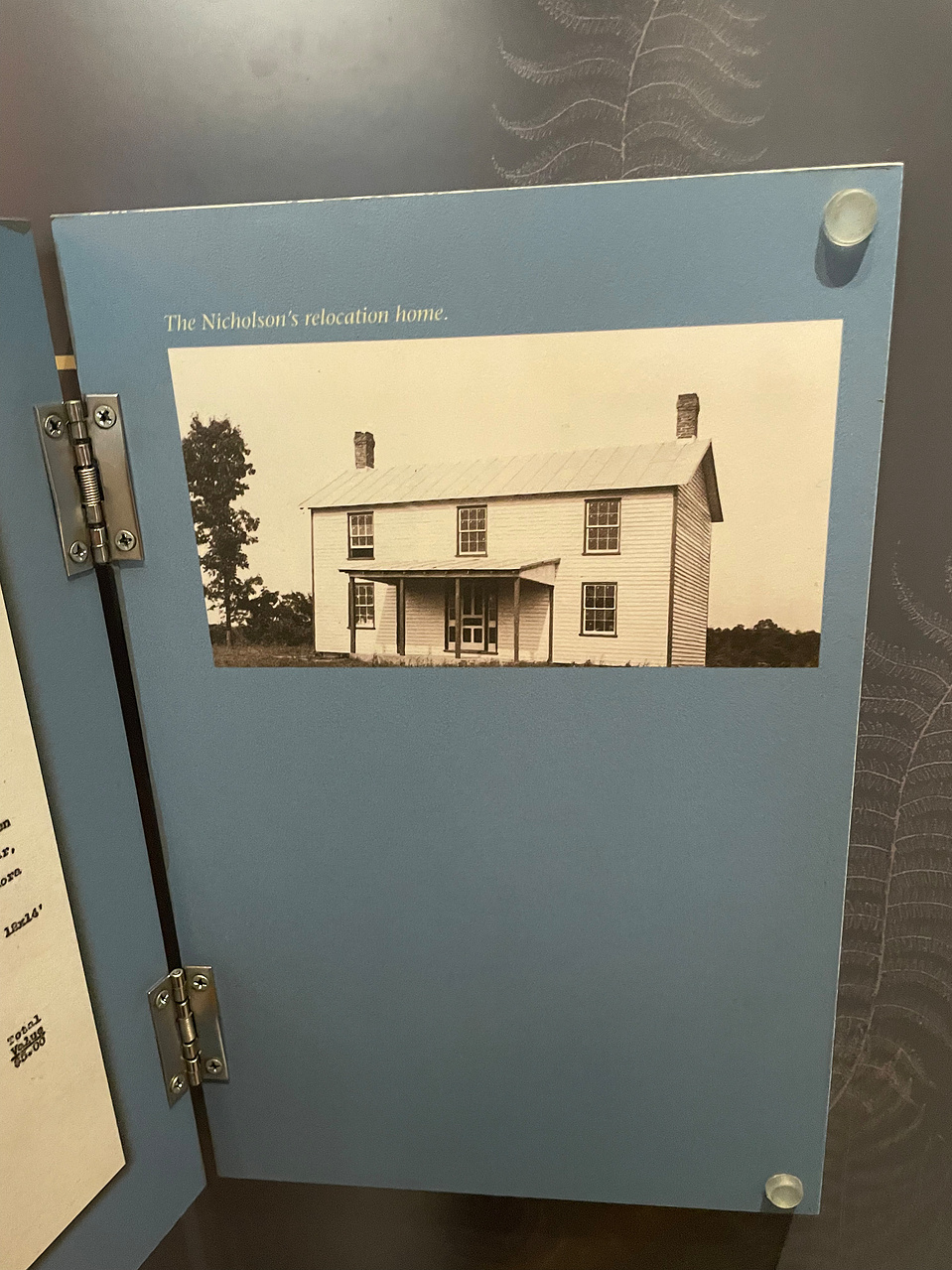 The new property offered to the Nicholson family after being relocated