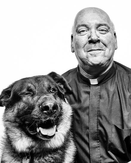 Father Tim
Dog
Portrait with Dog
German Shepard
Priest
Faces Of Norton
Black & White Photography
Photography Gallery
Photographer Bob Perachio