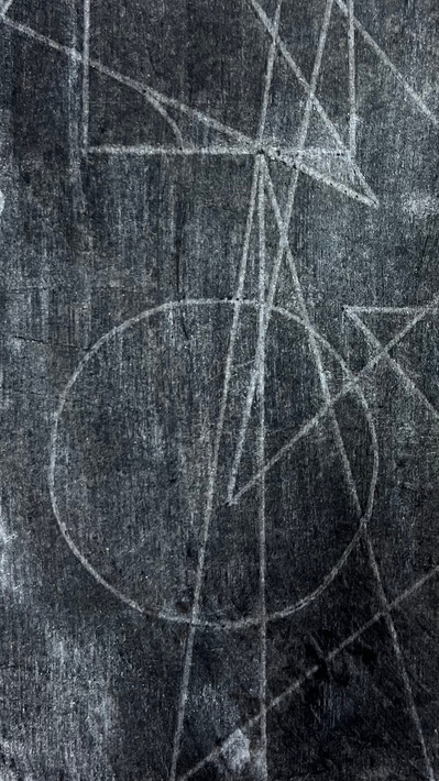 charcoal matting section | charcoal chalk, pencil, paper | 16.02.2023