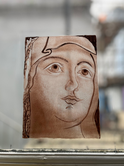 virgin | glass pigment, vinegar, lavender oil, float glass, brush | 03.05.2023