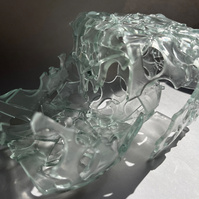 12.2 | 3mm float glass, kiln, plaster, mould, pen, pencil, marker, tracing paper | 06.02.2023 - tbc. | glass art work, constructivism, glass artist based in uk, from hong kong, new materialism, vitality, destruct and reconstruct, entropy