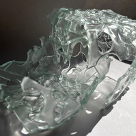 12.2 | 3mm float glass, kiln, plaster, mould, pen, pencil, marker, tracing paper | 06.02.2023 - tbc. | glass art work, constructivism, glass artist based in uk, from hong kong, new materialism, vitality, destruct and reconstruct, entropy