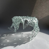 12.2 | 3mm float glass, kiln, plaster, mould, pen, pencil, marker, tracing paper | 06.02.2023 - tbc. | glass art work, constructivism, glass artist based in uk, from hong kong, new materialism, vitality, destruct and reconstruct, entropy