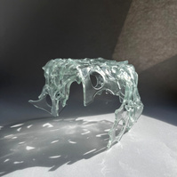 12.2 | 3mm float glass, kiln, plaster, mould, pen, pencil, marker, tracing paper | 06.02.2023 - tbc. | glass art work, constructivism, glass artist based in uk, from hong kong, new materialism, vitality, destruct and reconstruct, entropy