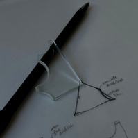 12.2 solo with outline | float glass, drilling glass, light, pen, pencil, marker, tracing paper | 06.02.2023 | doryeek