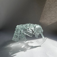 12.2 | 3mm float glass, kiln, plaster, mould, pen, pencil, marker, tracing paper | 06.02.2023 - tbc. | glass art work, constructivism, glass artist based in uk, from hong kong, new materialism, vitality, destruct and reconstruct, entropy