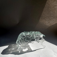 12.2 | 3mm float glass, kiln, plaster, mould, pen, pencil, marker, tracing paper | 06.02.2023 - tbc. | glass art work, constructivism, glass artist based in uk, from hong kong, new materialism, vitality, destruct and reconstruct, entropy