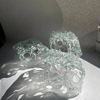 12.2 | 3mm float glass, kiln, plaster, mould, pen, pencil, marker, tracing paper | 06.02.2023 - tbc. | glass art work, constructivism, glass artist based in uk, from hong kong, new materialism, vitality, destruct and reconstruct, entropy