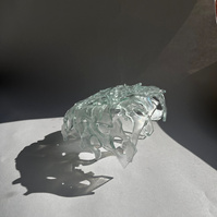 12.2 | 3mm float glass, kiln, plaster, mould, pen, pencil, marker, tracing paper | 06.02.2023 - tbc. | glass art work, constructivism, glass artist based in uk, from hong kong, new materialism, vitality, destruct and reconstruct, entropy
