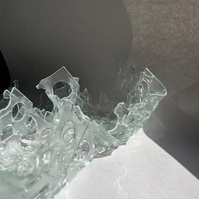 12.2 | 3mm float glass, kiln, plaster, mould, pen, pencil, marker, tracing paper | 06.02.2023 - tbc. | glass art work, constructivism, glass artist based in uk, from hong kong, new materialism, vitality, destruct and reconstruct, entropy