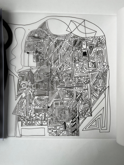 untitled | intuitive 25 | pen, pencil, marker, tracing paper | 24.02.2023 | doryeek