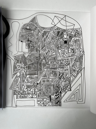 untitled | intuitive 25 | pen, pencil, marker, tracing paper | 24.02.2023 | doryeek