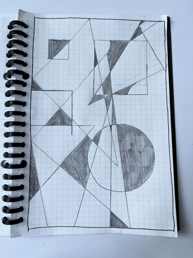 physical drawing after digital design by pencil | 14.02.2023 | doryeek