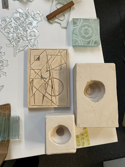 final | MDF wood board, dremel tool, hand carving tool, sanding paper, plaster block, float glass sculpture, flat glass window design | 16.02.2023 | doryeek