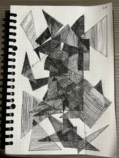 327 | intuitive sketch 9 | A5 paper, pen | 12.02.2023 | doryeek | abstract