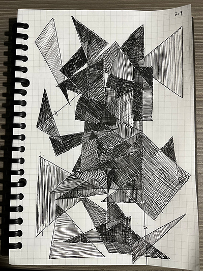 327 | intuitive sketch 9 | A5 paper, pen | 12.02.2023 | doryeek | abstract