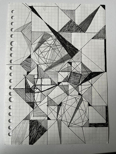 intuitive sketch 17 | pen, pencil, A5 paper | 21.02.2023 | doryeek