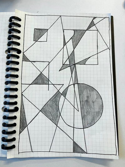 physical drawing after digital design by pencil, pen | 14.02.2023 | doryeek