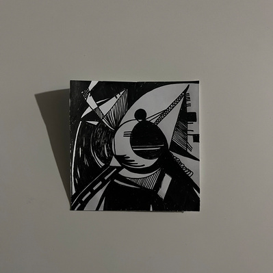 untitled | fine liner, paper | 9 x 9 cm | dada, surrealism, abstraction, geometry, constructivism