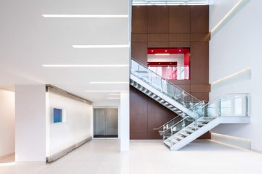 Reception area at Lumens in Ville Saint-Laurent