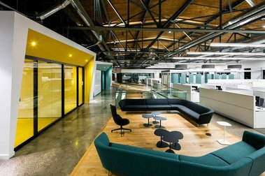 Lounge section in office space in Mile End neighbourhood