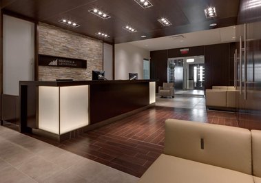 reception area at an accounting firm's office