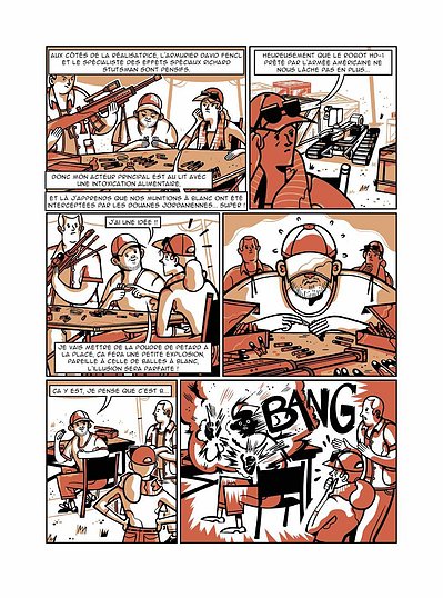 Planche de bande dessinée BD sur le film Démineurs de Kathryn Bigelow