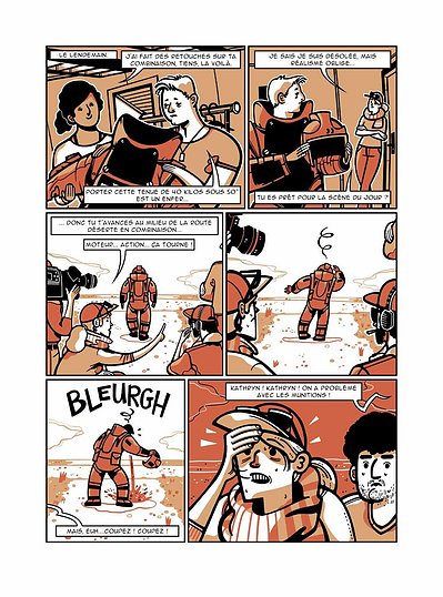 Planche de bande dessinée BD sur le film Démineurs de Kathryn Bigelow