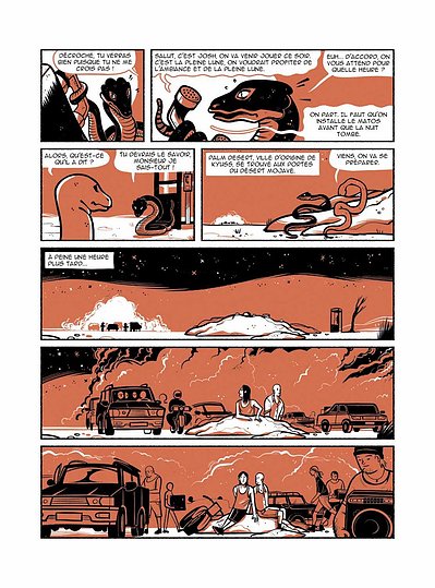 Planche de bande dessinée BD sur le groupe de stoner rock Kyuss