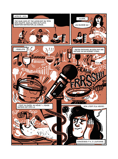 Planche de bande dessinée BD sur Pink Floyd