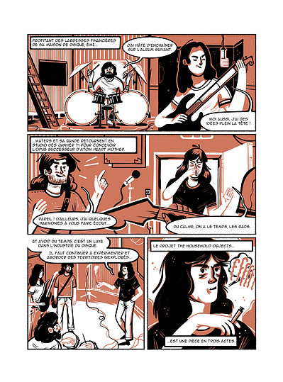Planche de bande dessinée BD sur Pink Floyd